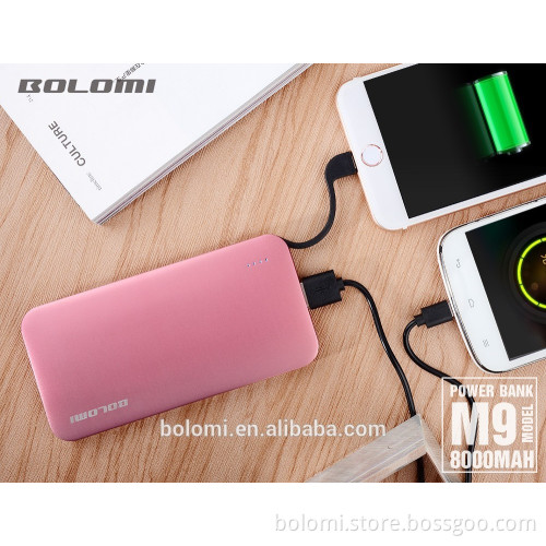 Aluminum alloy micro usb power bank/portable battery charge